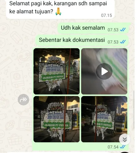 Pengiriman Papan Bunga Selamat Semanan